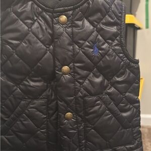 Ralph Lauren Kids Black Quilted Vest
